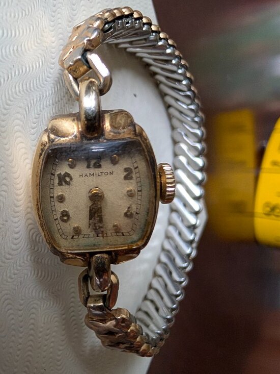 Hamilton Accessories - Vintage Hamilton Ladies Watch 14K Gold Filled Art Deco Mechanical Bracelet